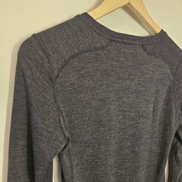 Smartwool Merino Wool Base Layer Charcoal Gray Long Sleeve Shirt Size Small - Picture 7 of 13
